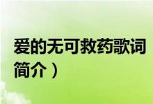 爱的无可救药歌词（李小璐爱的无可救药歌曲简介）