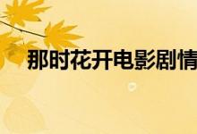 那时花开电影剧情（讲述的是什么故事）