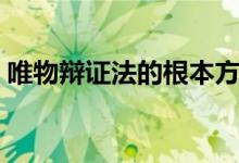 唯物辩证法的根本方法（该方法有什么特点）