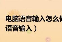 电脑语音输入怎么做（如何轻松在电脑上实现语音输入）