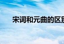 宋词和元曲的区别（小本本记起来哦）