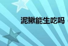 泥鳅能生吃吗（泥鳅的栖息环境）