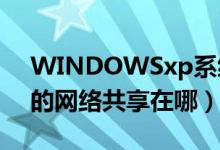 WINDOWSxp系统如何分享网络（xp系统的网络共享在哪）