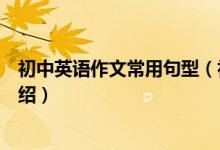 初中英语作文常用句型（初中英语作文常用句型及其例句介绍）