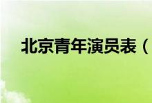 北京青年演员表（北京青年有哪些演员）