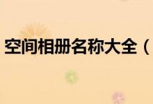 空间相册名称大全（特色空间相册名称大全）