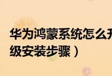 华为鸿蒙系统怎么升级安装（华为鸿蒙系统升级安装步骤）