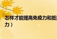 怎样才能提高免疫力和抵抗力（怎样增强自身免疫力和抵抗力）