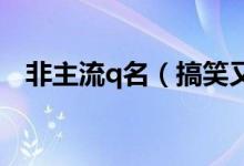 非主流q名（搞笑又特自恋的非主流网名）