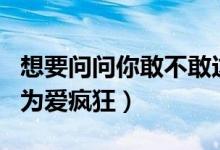 想要问问你敢不敢这句歌词出自哪首歌(出自为爱疯狂)