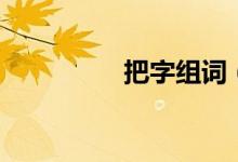 把字组词（汉字把组词）