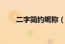 二字简约昵称（二字简约昵称大全）