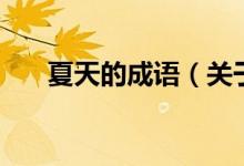夏天的成语（关于夏天的成语有哪些）