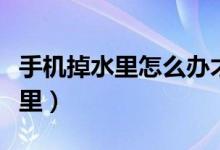 手机掉水里怎么办才能用（如何处理手机掉水里）