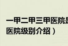一甲二甲三甲医院是什么意思（一甲二甲三甲医院级别介绍）