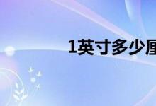 1英寸多少厘米（英寸简介）
