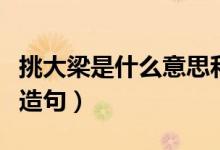 挑大梁是什么意思和造句（挑大梁的含义如何造句）