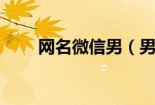 网名微信男（男人大气沉稳的网名）