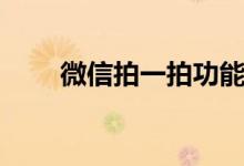 微信拍一拍功能在哪里(微信简介)