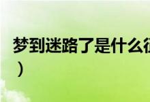 梦到迷路了是什么征兆（梦到迷路了暗示什么）