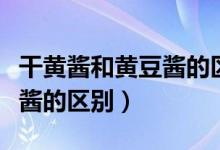 干黄酱和黄豆酱的区别是什么（干黄酱和黄豆酱的区别）