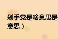 剁手党是啥意思是什么（怎么 理解剁手党的意思）