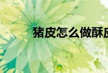 猪皮怎么做酥皮（酥猪皮的做法）