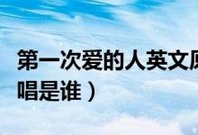 第一次爱的人英文原唱（第一次爱的人中文原唱是谁）