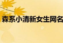 森系小清新女生网名（唯美小清新女生网名）
