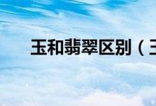 玉和翡翠区别（玉和翡翠有什么不同）
