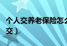 个人交养老保险怎么交（个人交养老保险如何交）