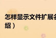 怎样显示文件扩展名（怎样显示文件扩展名介绍）