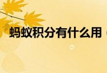 蚂蚁积分有什么用(下面一起来了解一下)