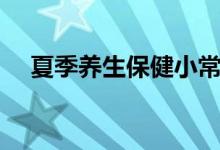 夏季养生保健小常识（夏季养生注意点）