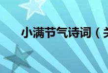 小满节气诗词（关于小满节气的古诗）