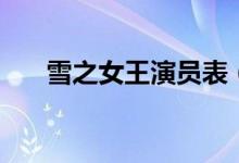 雪之女王演员表（雪之女王剧情简介）