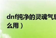 dnf纯净的灵魂气息（dnf纯净的灵魂气息怎么用）