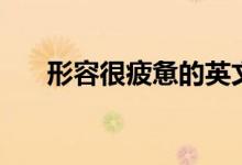 形容很疲惫的英文句子（很累的说说）