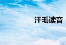 汗毛读音（汗毛怎么读）