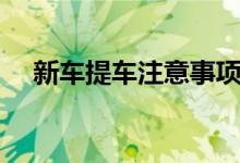 新车提车注意事项（该如何做提车检查）