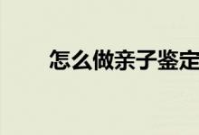 怎么做亲子鉴定（亲子鉴定怎么做）