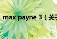 max payne 3（关于max payne 3的介绍）