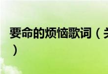 要命的烦恼歌词（关于要命的烦恼歌词的介绍）