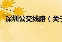 深圳公交线路（关于深圳公交线路的介绍）