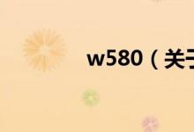 w580（关于w580的介绍）