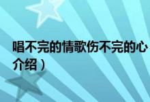 唱不完的情歌伤不完的心（关于唱不完的情歌伤不完的心的介绍）