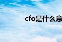 cfo是什么意思（cfo的简介）
