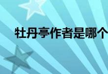 牡丹亭作者是哪个朝代的人(牡丹亭作者)