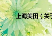 上海美田（关于上海美田的介绍）