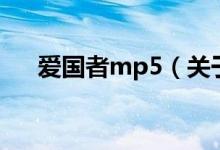 爱国者mp5（关于爱国者mp5的介绍）